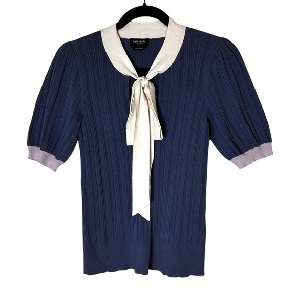 Kate Spade Colorblock Bow-neck Sweater- size Small - Picture 5 of 13